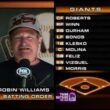 ロビン・ウィリアムズがSFジャイアンツの先発メンバーを発表 (2007年6月)