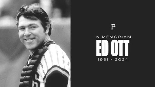 元パイレーツ捕手のエド・オットが日曜日に72歳で死去した。オットは1974年から1980年までパイレーツでプレーし、1979年にワールドシリーズで優勝した。