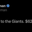 [Heyman] 速報: ジャイアンツに悲鳴を上げましょう。  6,200万ドル、2年。 身を引く。