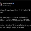 [Levitt] ジュリクソン・プロファーは最近12試合中11試合でヒットを打っている。 プロファーはその期間で打率.333、二塁打5本、本塁打2本、打点11、OPS.987を記録している。 彼は今季、OBP.408でナショナルリーグ打者の中でトップ10にランクインしている。