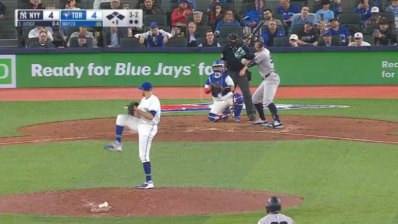 [Highlight] アーロン・ジャッジが三塁線にボールを叩き込み、特大2点打を放ち6-4とした。