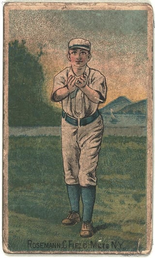 1887 ニューヨーク メトロポリタンズのベースボール カード (ゴールド コイン タバコ、シリーズ N284)