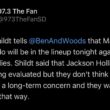 [97.3TheFan] マイク・シルトは@BenAndWoodsに、マニー・マチャドが今夜のフィリーズ戦のラインナップに入るだろうと語った。 シルト監督は、ジャクソン（メリル）はまだ評価中だが、彼らは彼の怪我が長期的な懸念事項ではないと考えており、このままにしておきたいと述べた。