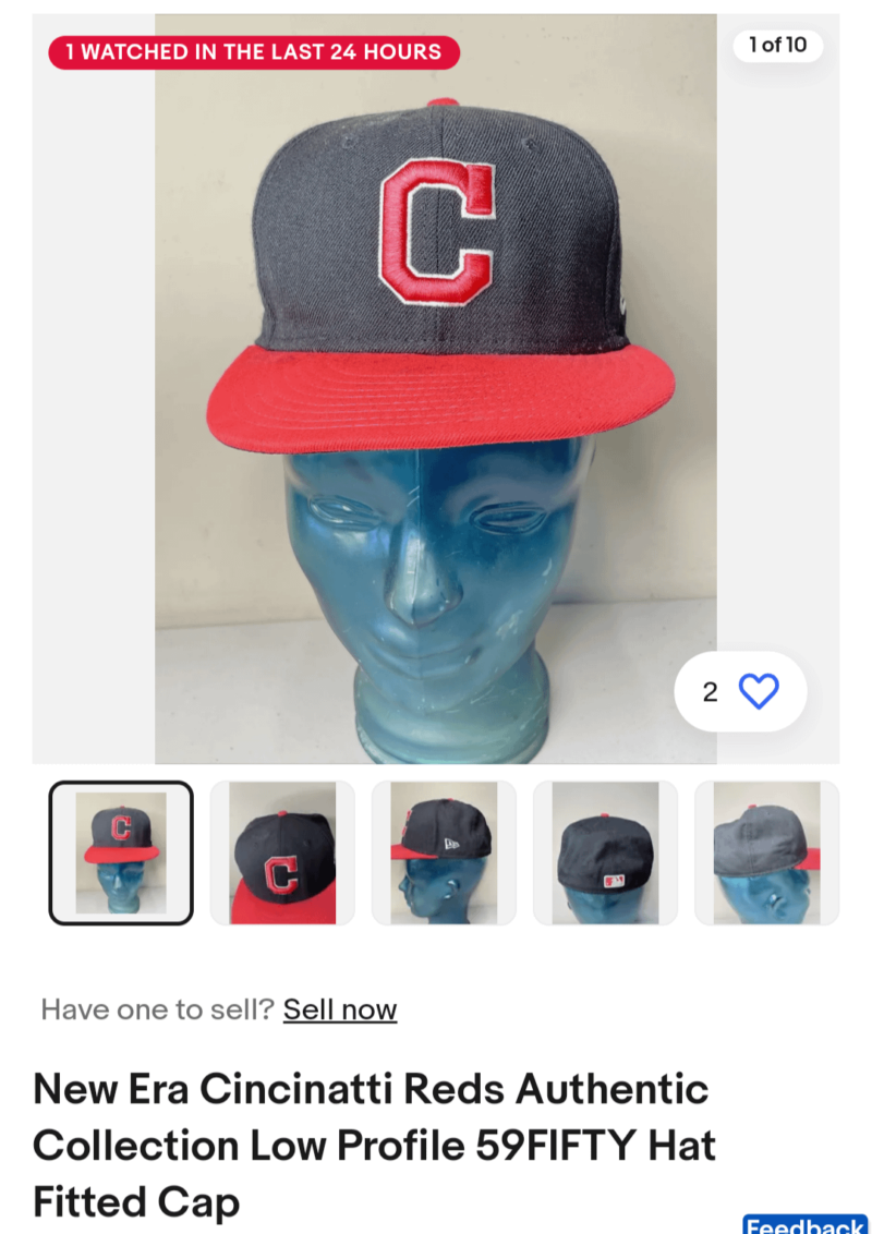 eBay で時々面白い「レッズ」の帽子が出品される