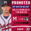 [Mississippi Braves] @HurstonWaldrep、トリプルA昇格おめでとう！ Waldrep は5月の5試合で防御率1.19、奪三振31、四球7で終了しました。